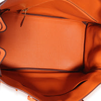 Hermès Orange Togo Birkin 35 GHW Handbag 9