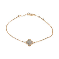 Van Cleef & Arpels Yellow Gold Mother Of Pearl Sweet Alhambra Bracelet fv