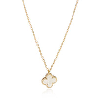 Van Cleef & Arpels Yellow Gold Mother Of Pearl Sweet Alhambra Pendant fv