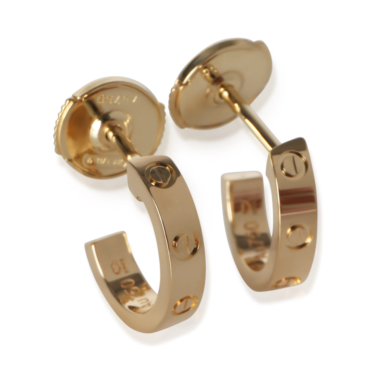 Cartier Yellow Gold Small Model Love Earrings 2