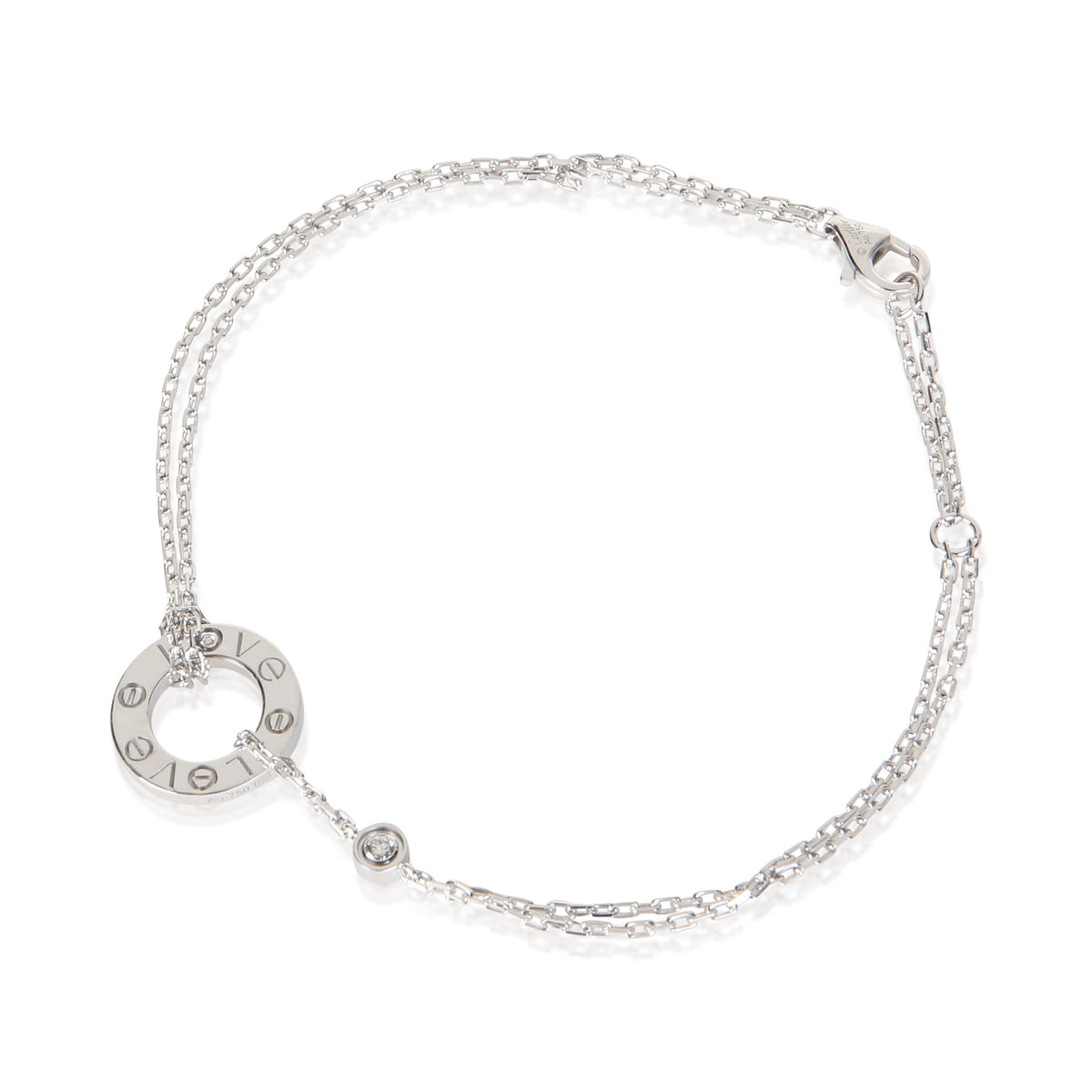 Cartier White Gold Diamond Love Bracelet 2