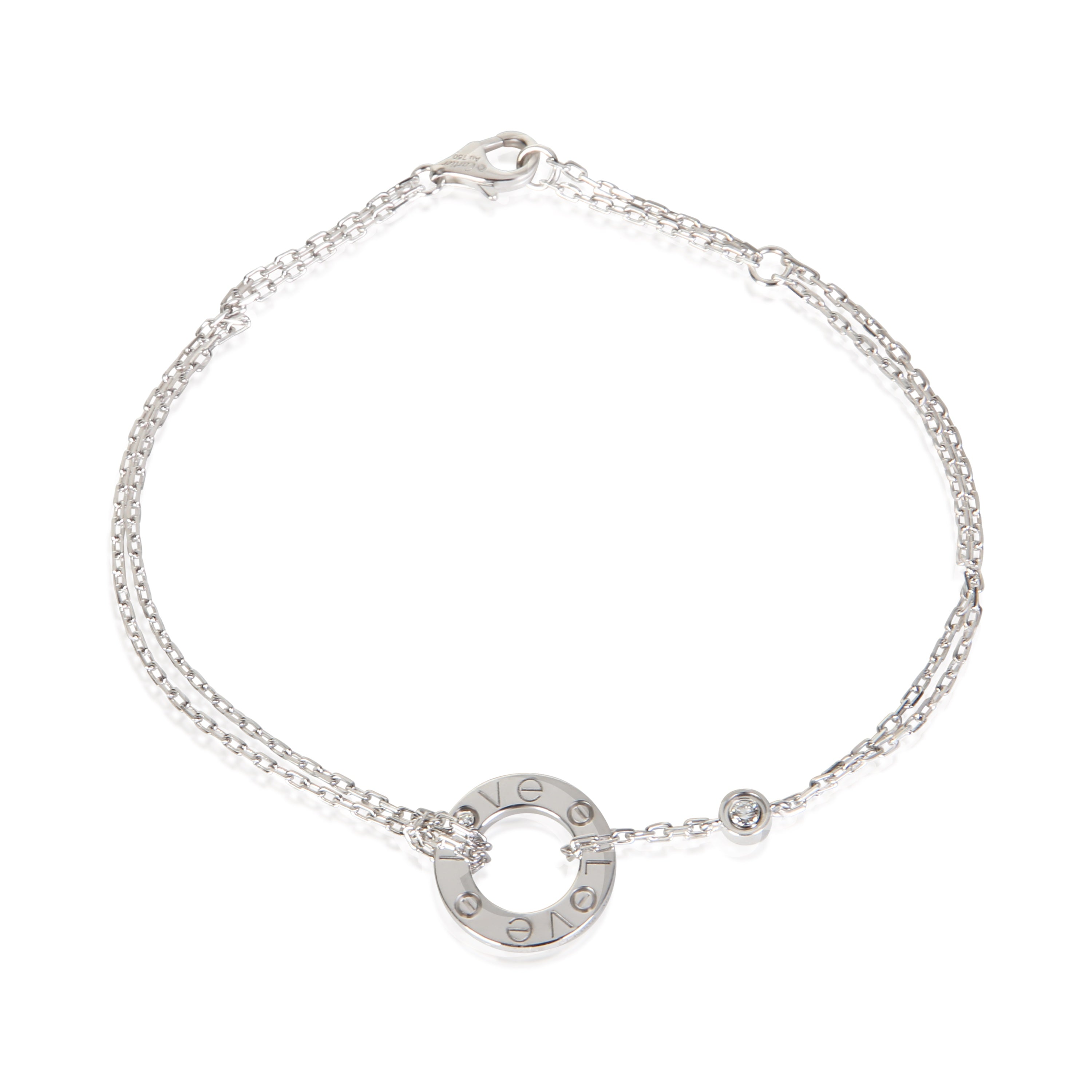 Cartier White Gold Diamond Love Bracelet fv