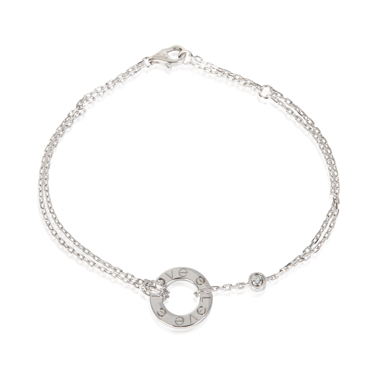 Cartier White Gold Diamond Love Bracelet fv