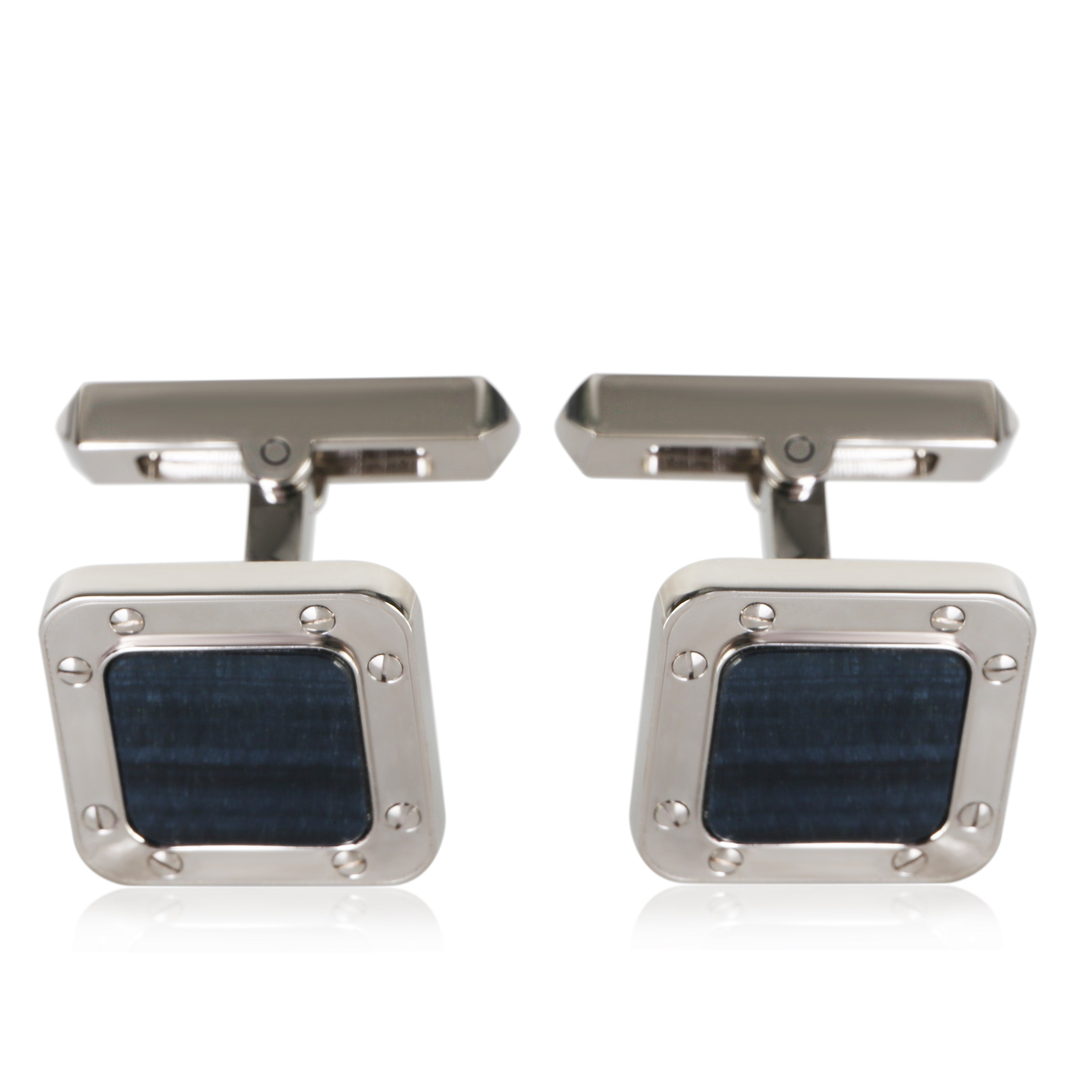 Cartier Sterling Silver Santos de  Cufflinks fv