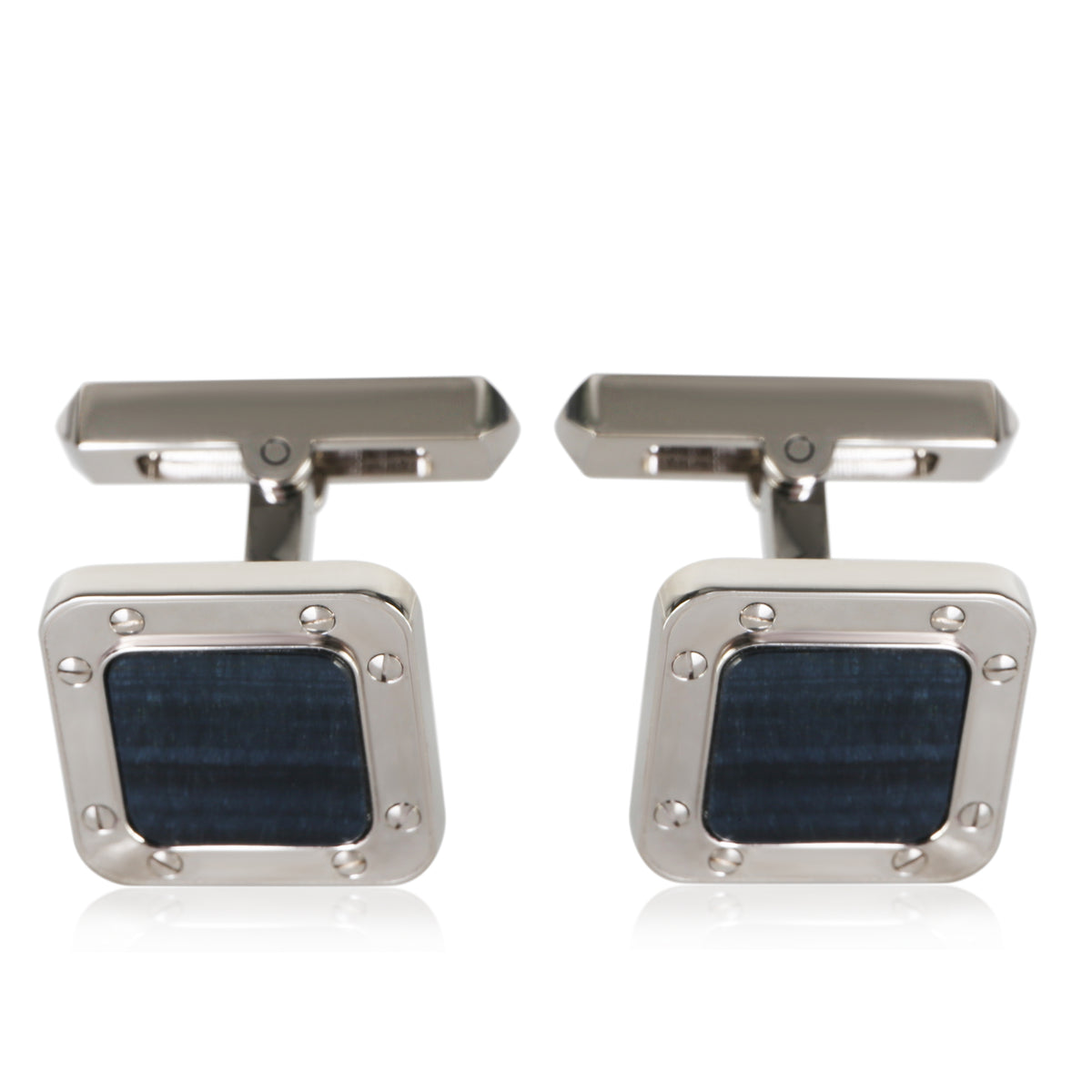 Cartier Sterling Silver Santos de  Cufflinks fv