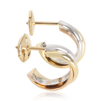 Cartier 3 Tone Gold Trinity Earrings 3