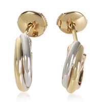 Cartier 3 Tone Gold Trinity Earrings fv