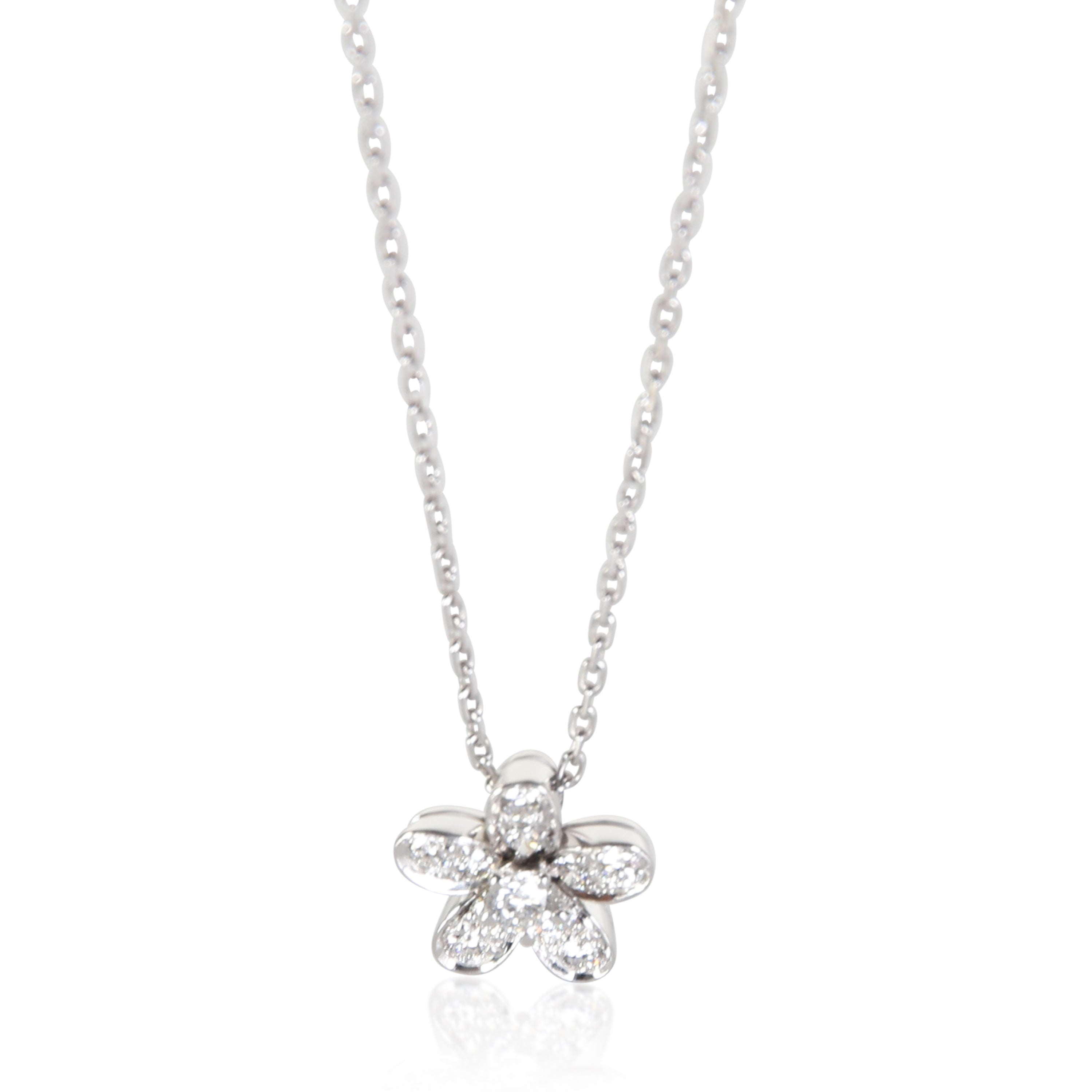 Van Cleef & Arpels White Gold Diamond Socrate Pendant fv