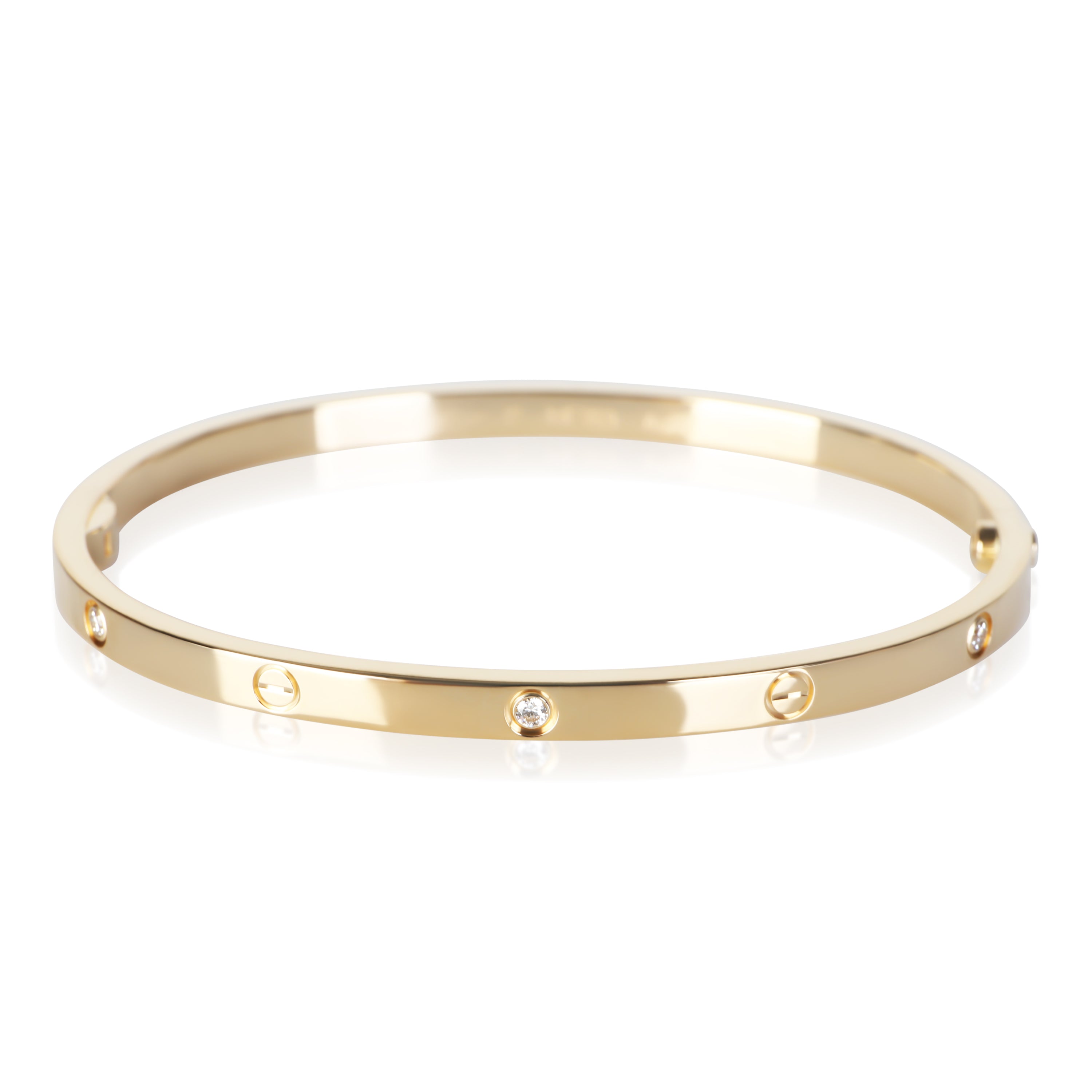Cartier Yellow Gold Diamond Small Model Love Bracelet fv