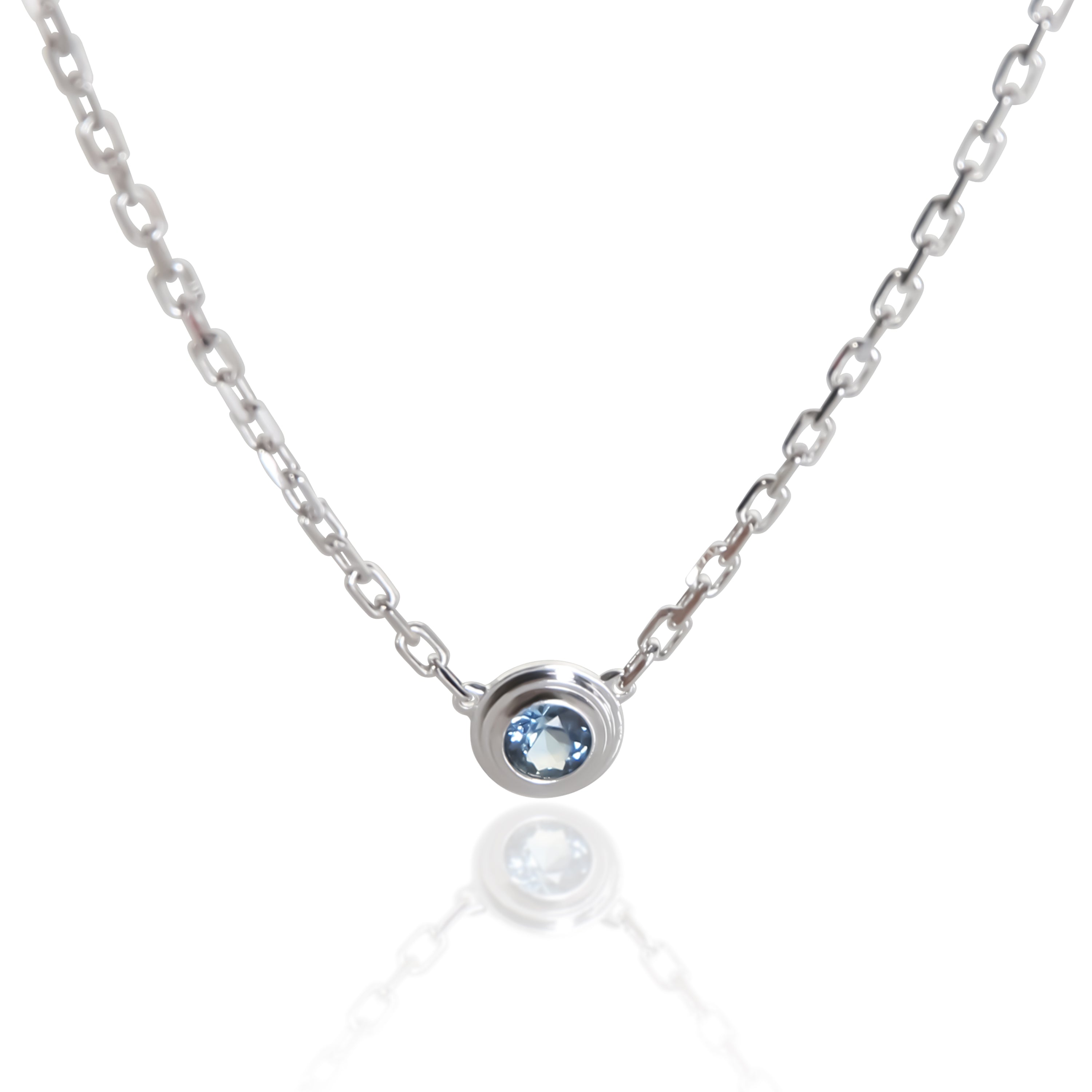 Cartier White Gold Sapphire D'amour Pendant fv