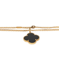 Van Cleef & Arpels Yellow Gold Onyx Magic Alhambra Necklace 2