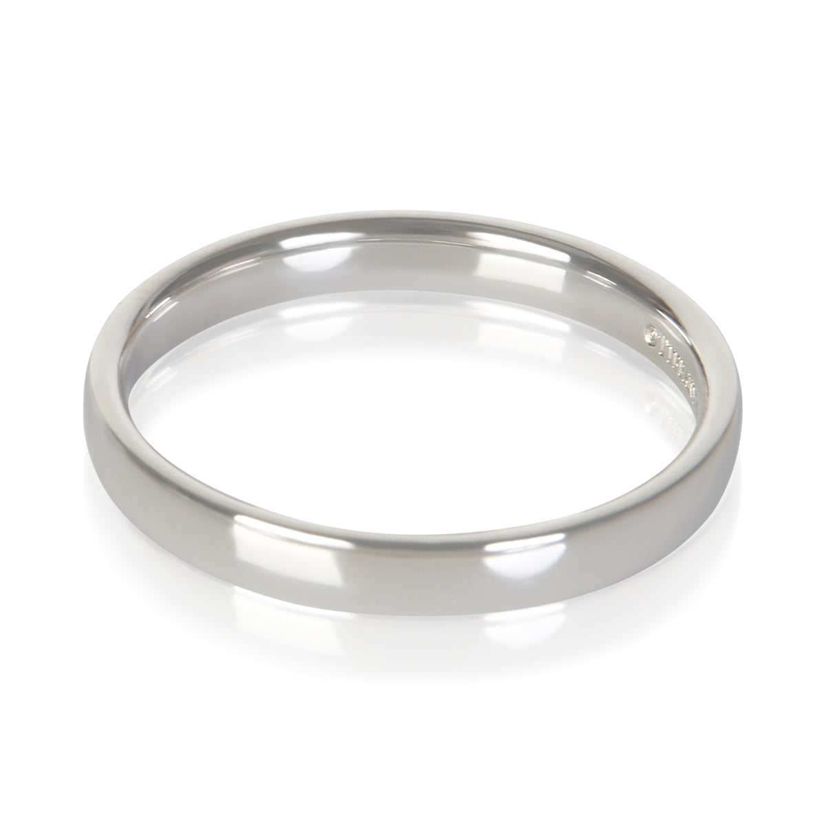Tiffany & Co. Platinum 3mm Flat Wedding Band 2