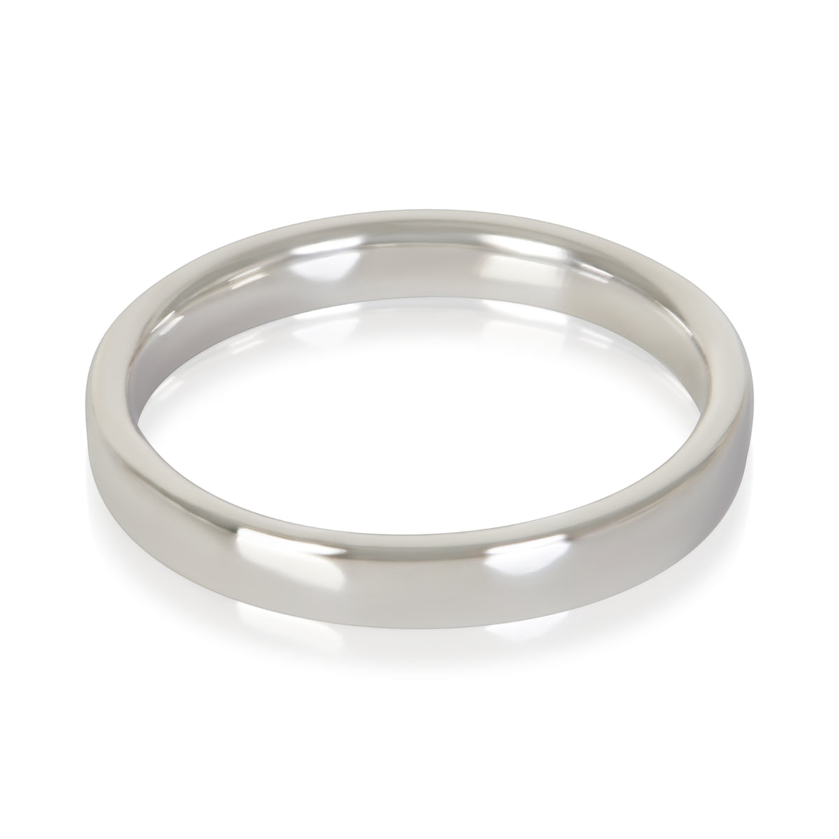 Tiffany & Co. Platinum 3mm Flat Wedding Band 3