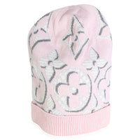 Louis Vuitton Pink Multicolor Wool Monogram Giant Pop Beanie Handbag 2