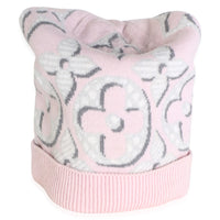 Louis Vuitton Pink Multicolor Wool Monogram Giant Pop Beanie Handbag 3