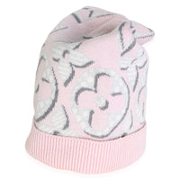 Louis Vuitton Pink Multicolor Wool Monogram Giant Pop Beanie Handbag 4