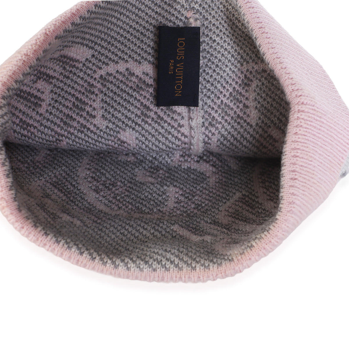 Louis Vuitton Pink Multicolor Wool Monogram Giant Pop Beanie Handbag 6