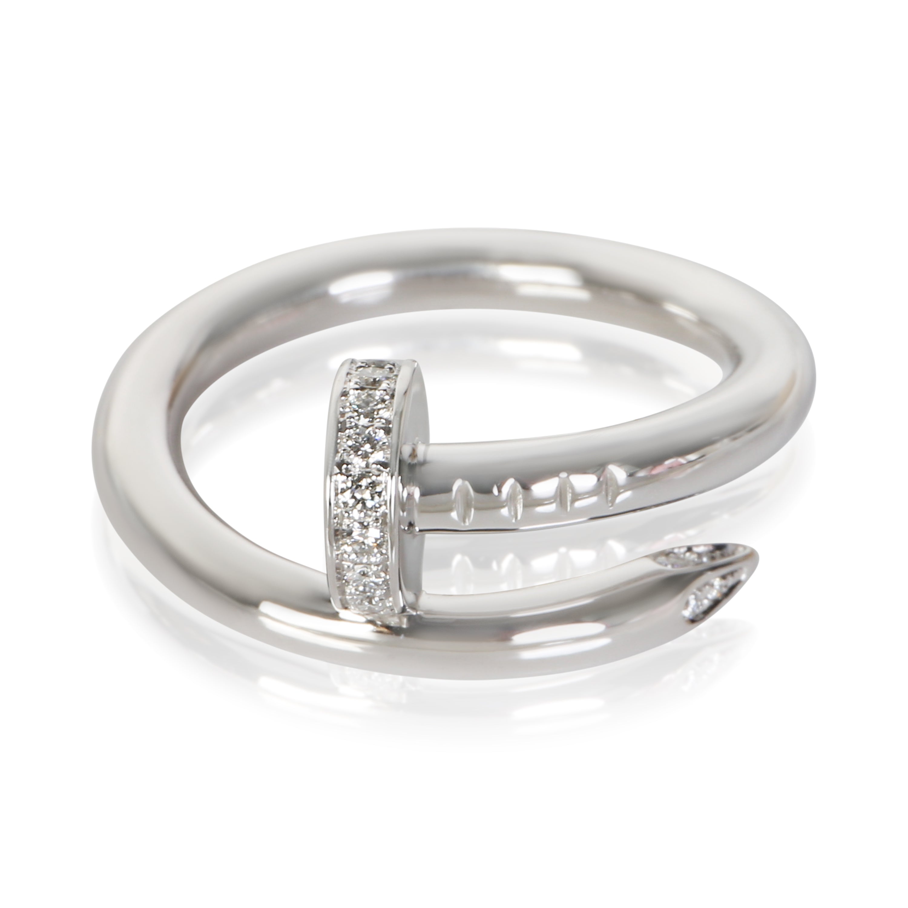 Cartier White Gold Diamond Juste Un Clou Ring fv