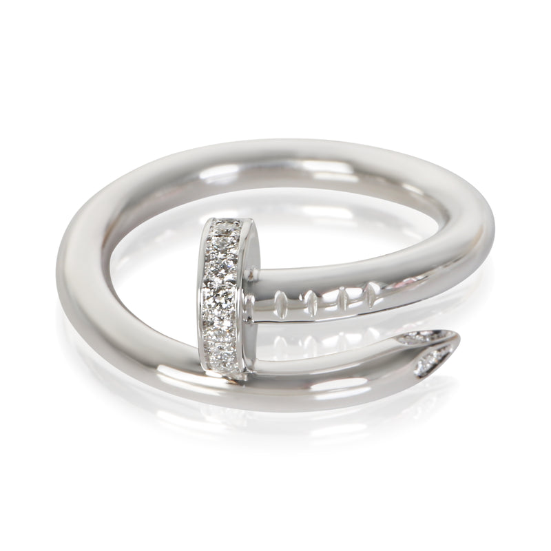 Cartier White Gold Diamond Juste Un Clou Ring fv