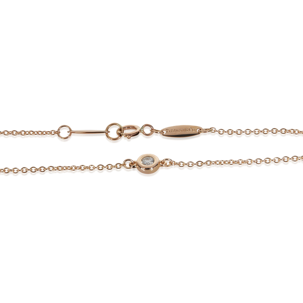Tiffany & Co. Rose Gold Diamond Elsa Peretti Diamond By The Yard Necklace 3