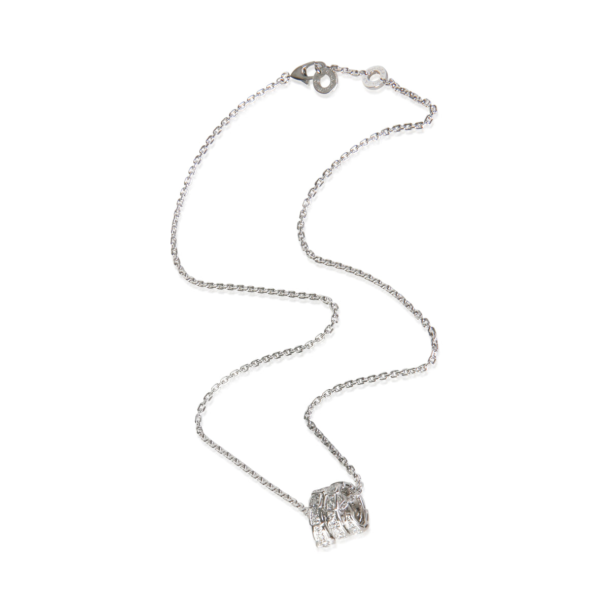 BVLGARI White Gold Diamond Serpenti Viper Necklace 4