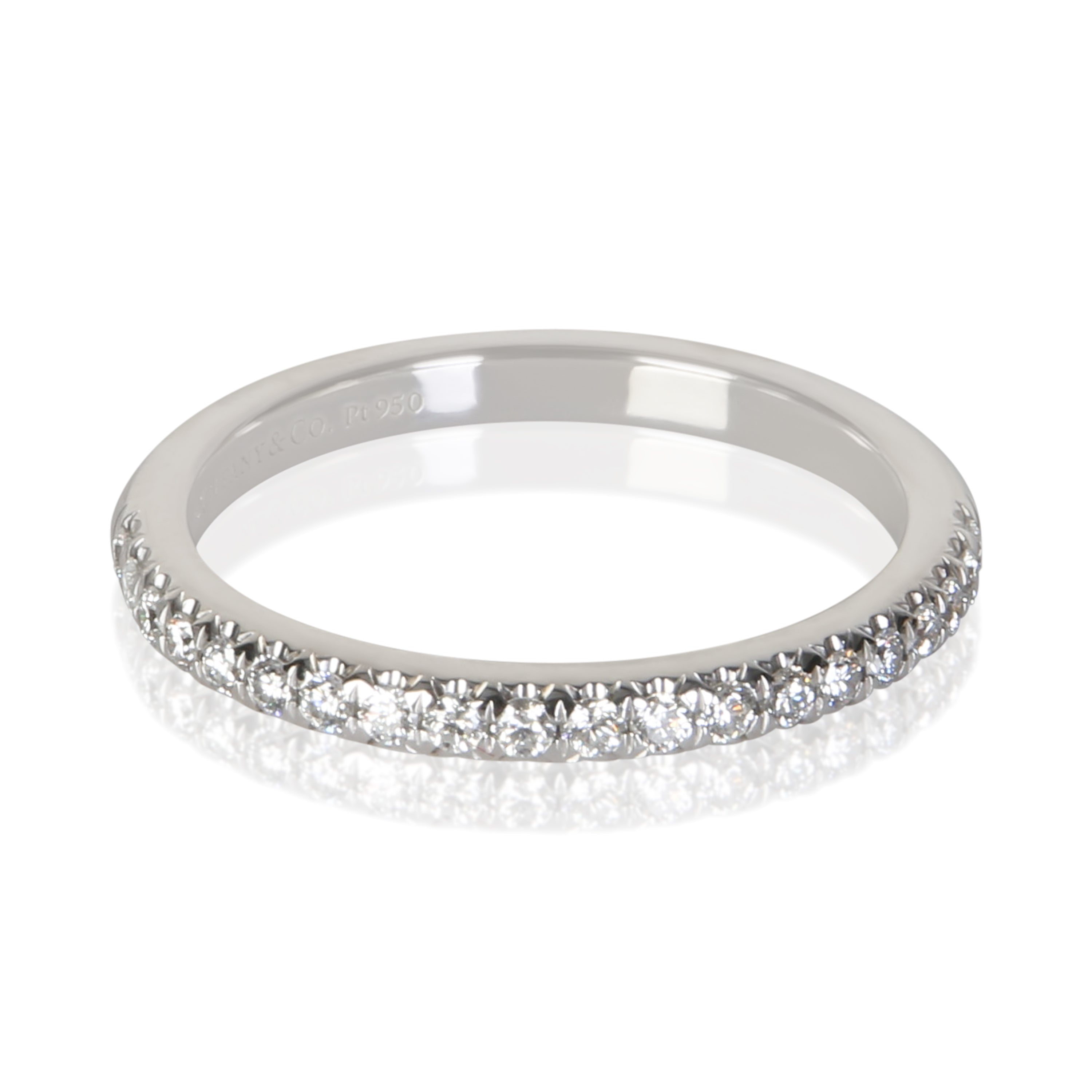 Tiffany & Co. Platinum Diamond Soleste Half Eternity Band fv