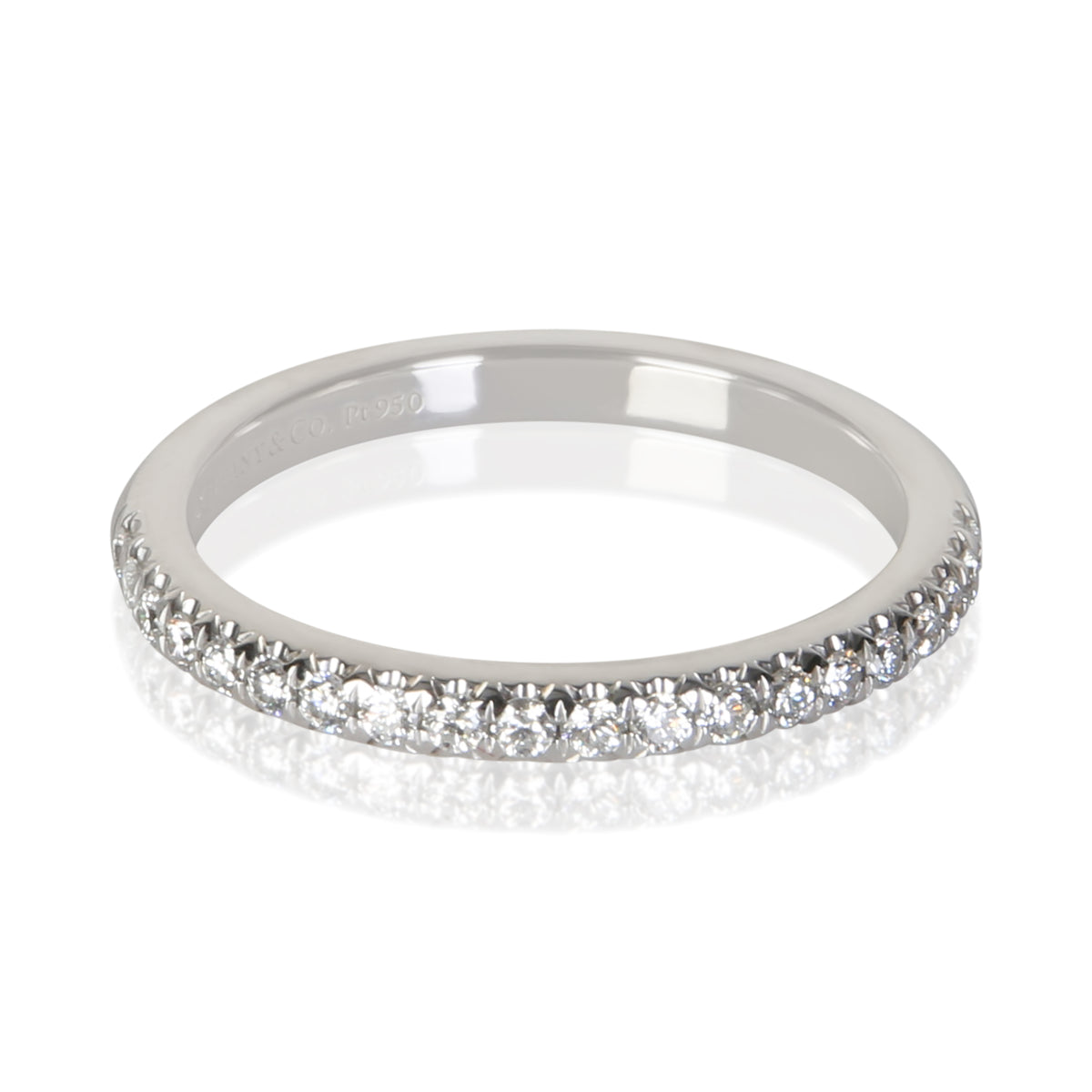 Tiffany & Co. Platinum Diamond Soleste Half Eternity Band fv