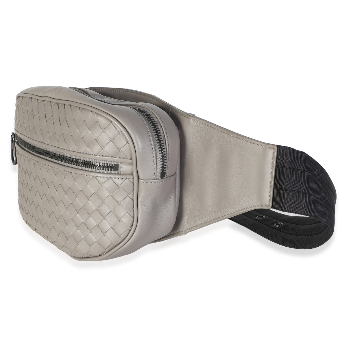 Bottega Veneta Grey Intrecciato Nappa Belt Bag Handbag 2