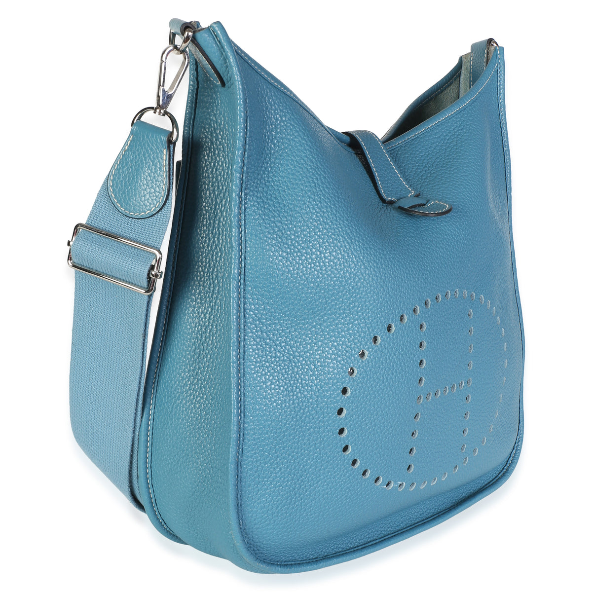 Hermès Bleu Jean Clemence Evelyne III 29 PHW Handbag 3