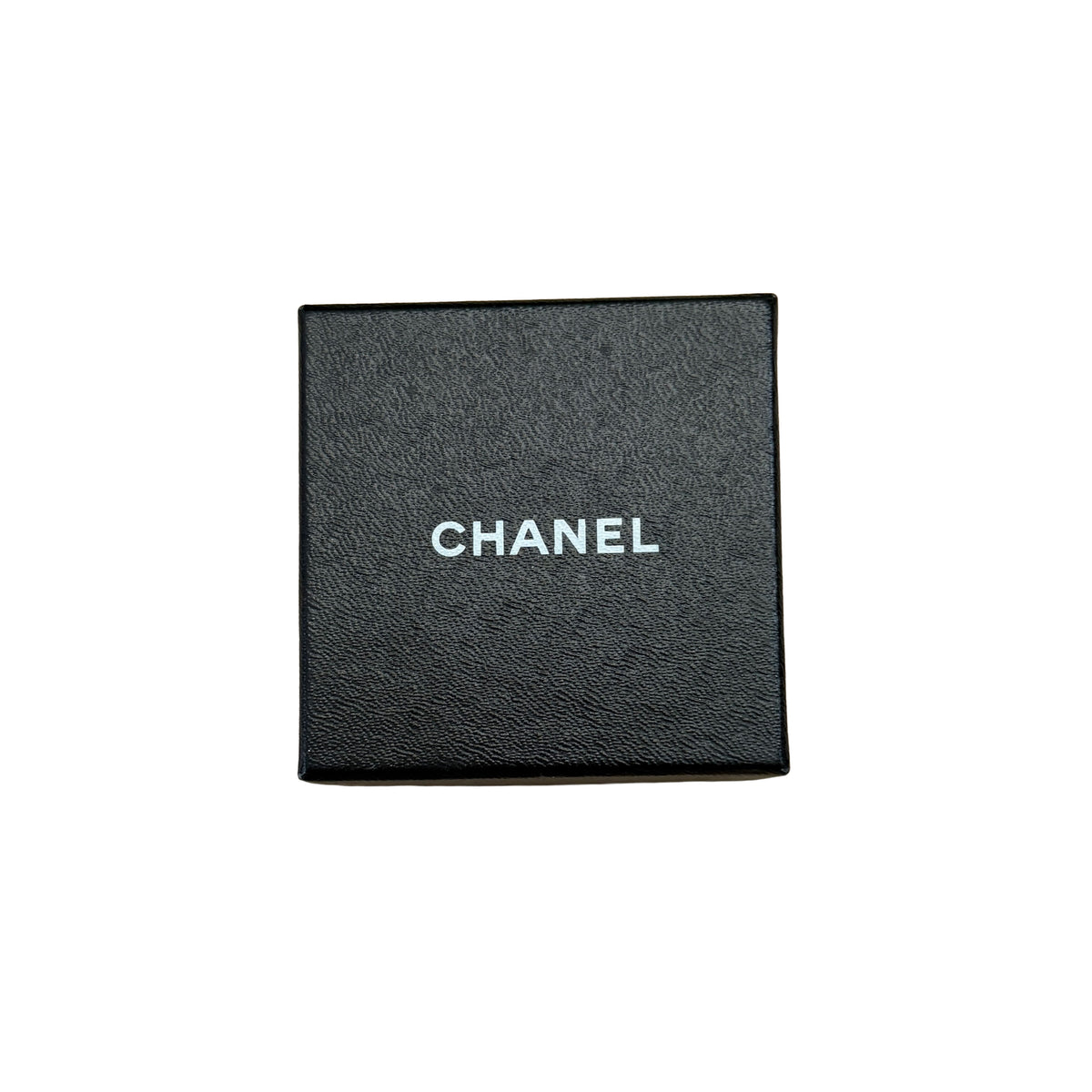 Chanel Gold Plated Black Enamel & Faux Pearl Bow Brooch box