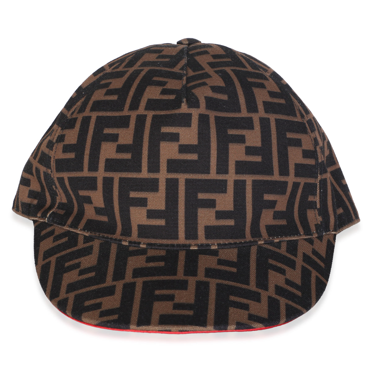 Fendi Tobacco Red FF Reloaded Canvas Baseball Hat fv