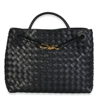 Bottega Veneta Black Nappa Intrecciato Medium Andiamo Bag Handbag id
