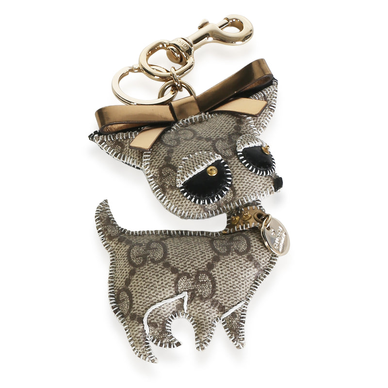 Gucci Beige GG Canvas oli Chihuahua Key Charm id