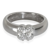 Mikimoto Platinum Diamond Vintage Clover Ring fv