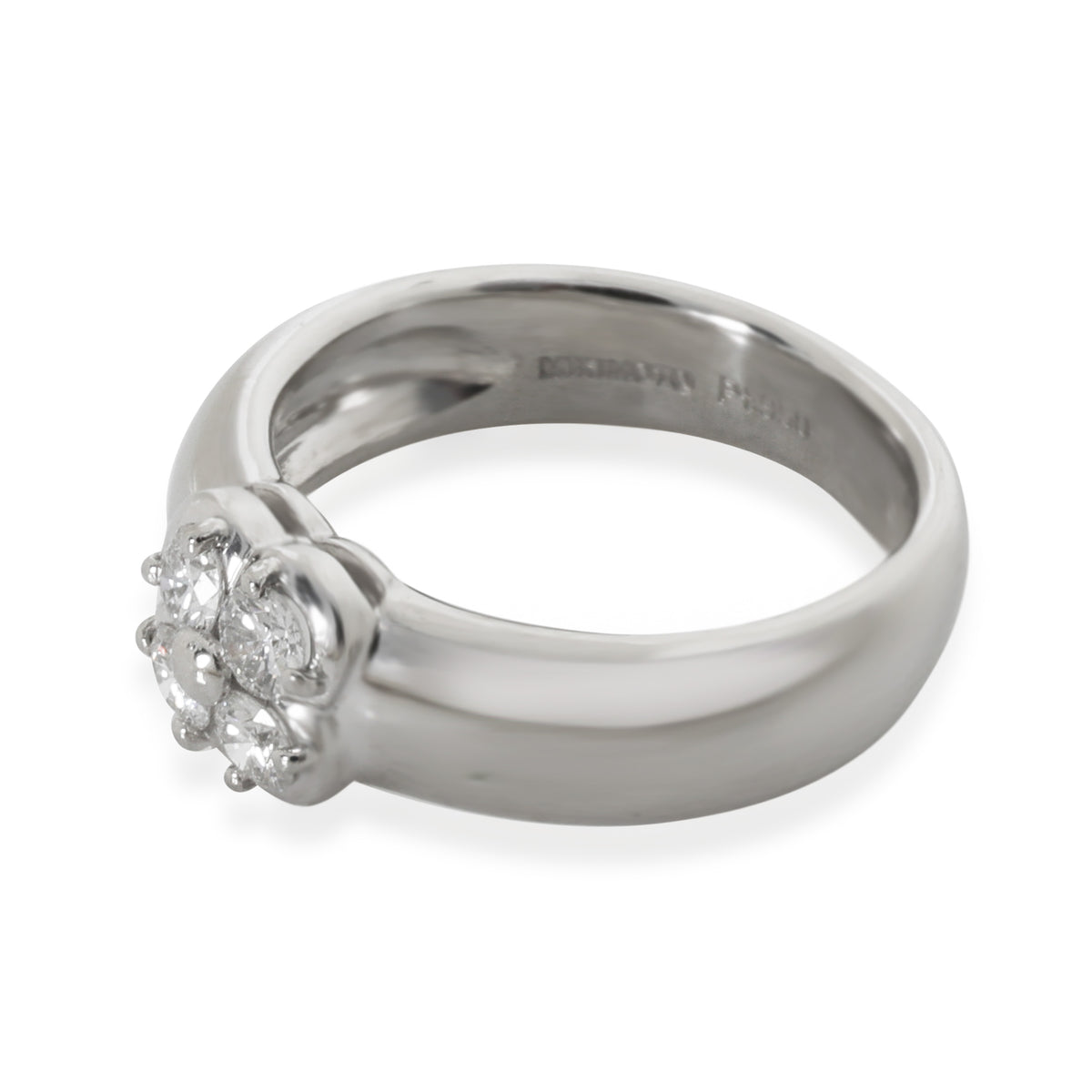 Mikimoto Platinum Diamond Vintage Clover Ring sv