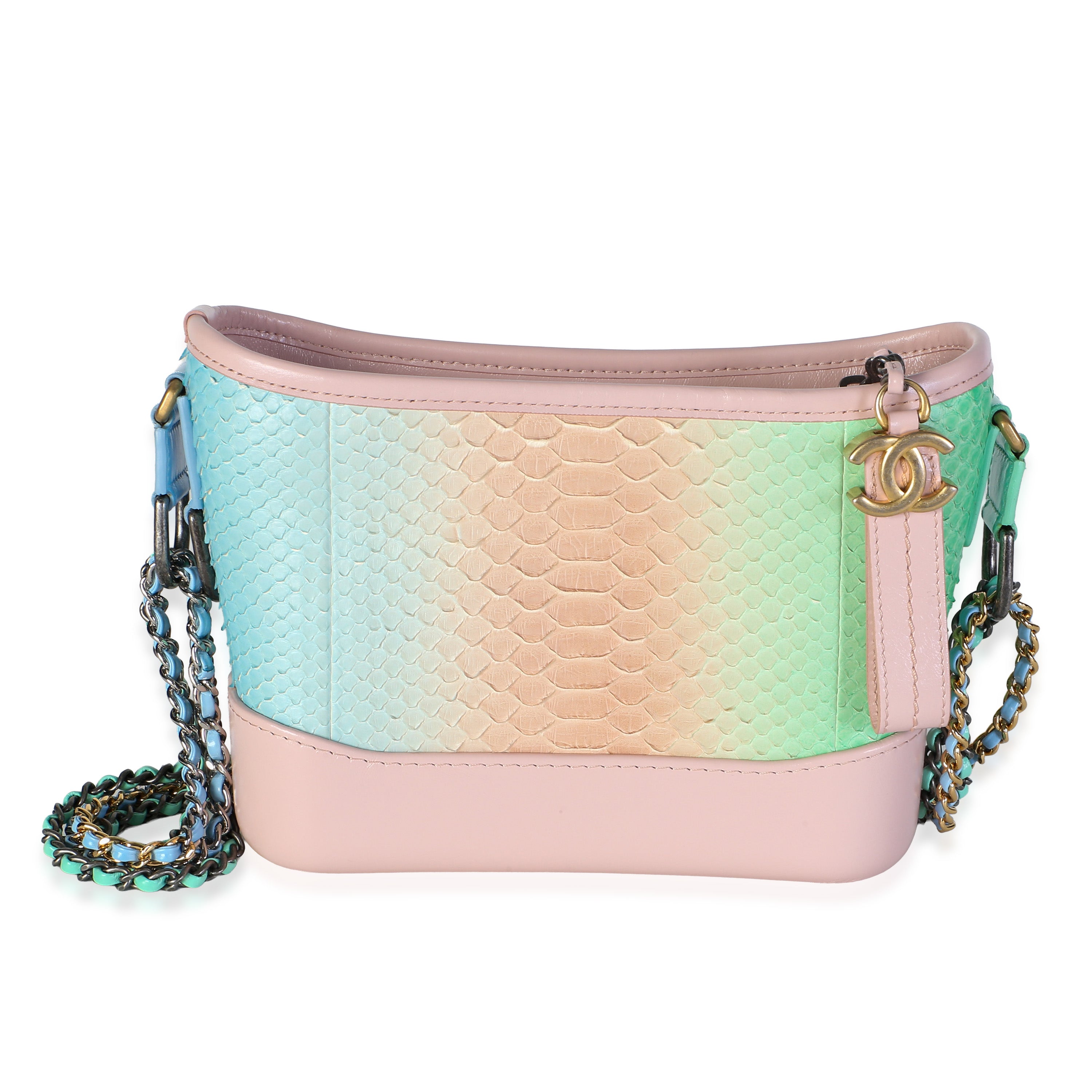 Chanel Multicolor Python Calfskin Small Gabrielle Hobo Handbag id