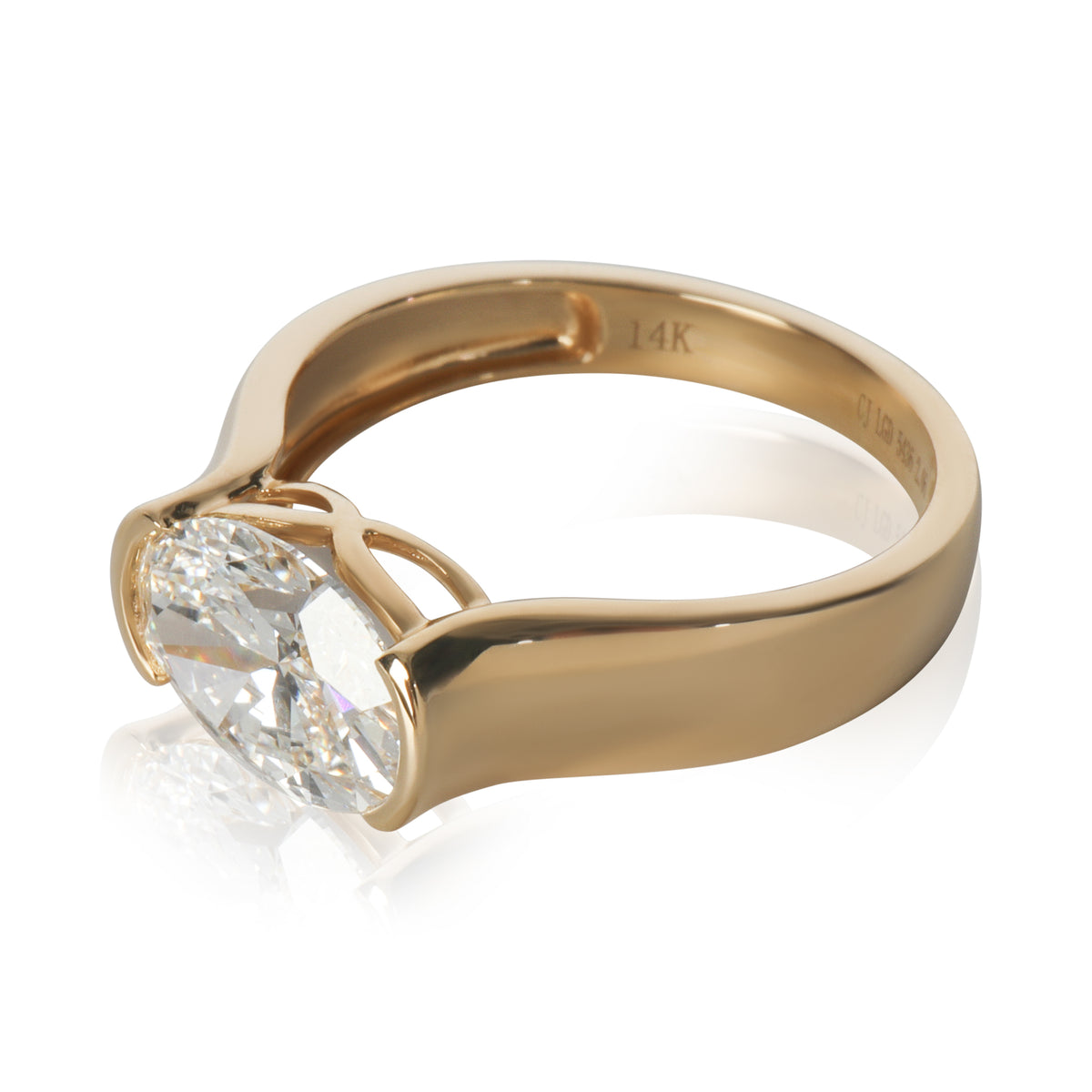 myGemma 2.08 ctw Yellow Gold Lab Grown Diamond Engagement Ring sv