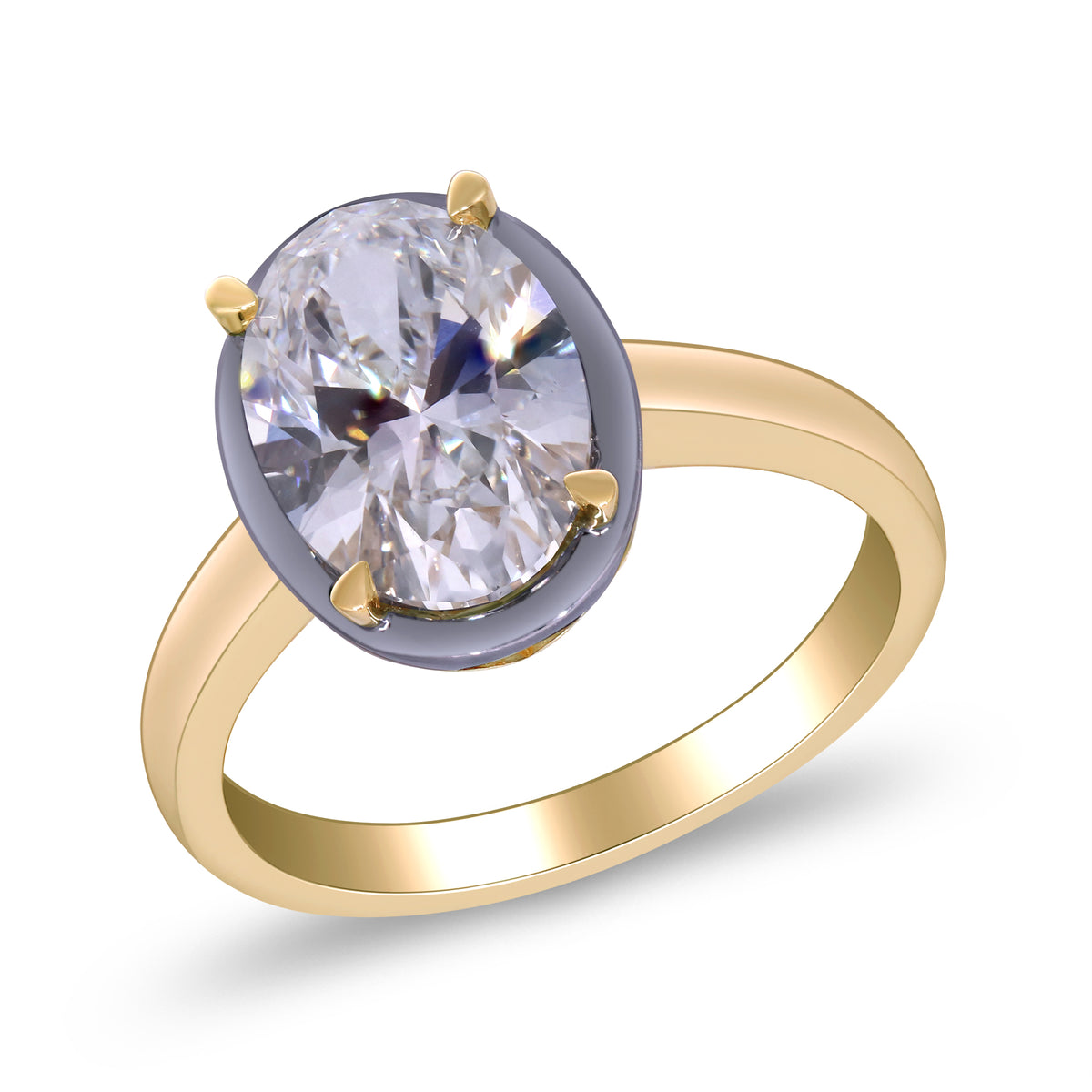 myGemma 3.02 ctw Yellow Gold Lab Grown Diamond Engagement Ring 3