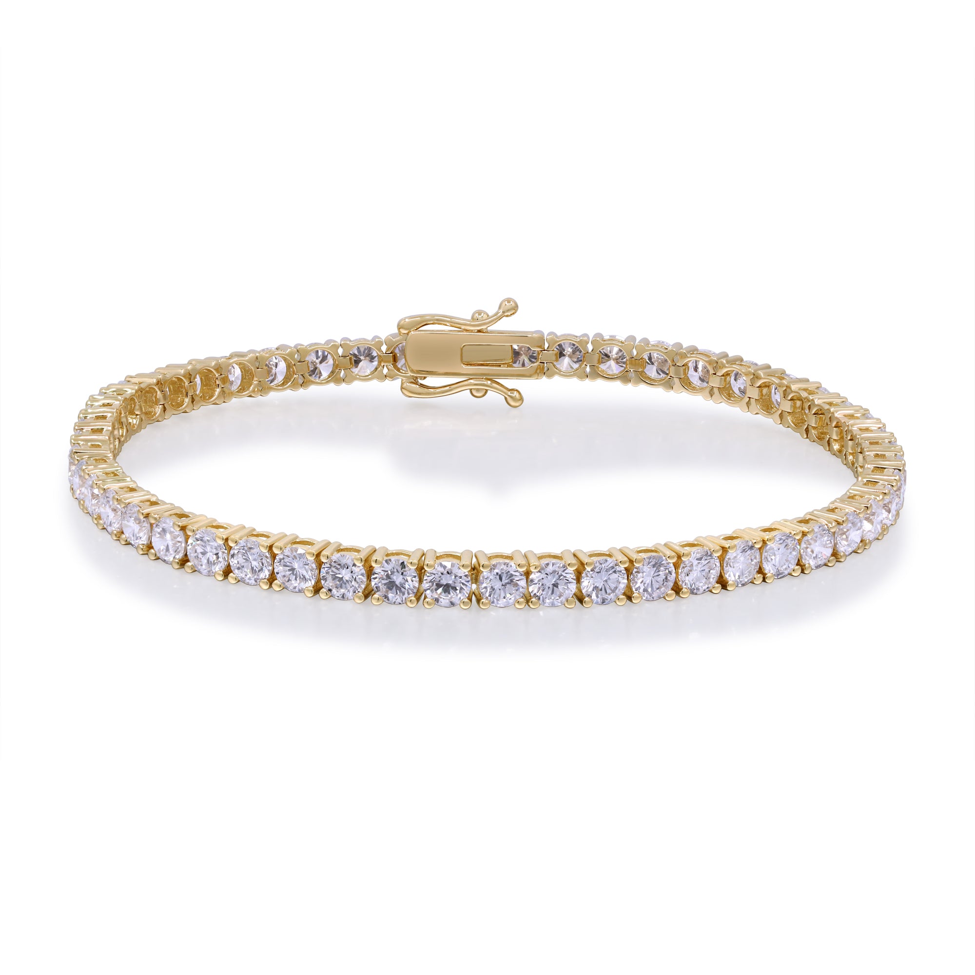 myGemma 14K Yellow Gold Lab Grown 8.82 ctw  Diamond Bracelet fv