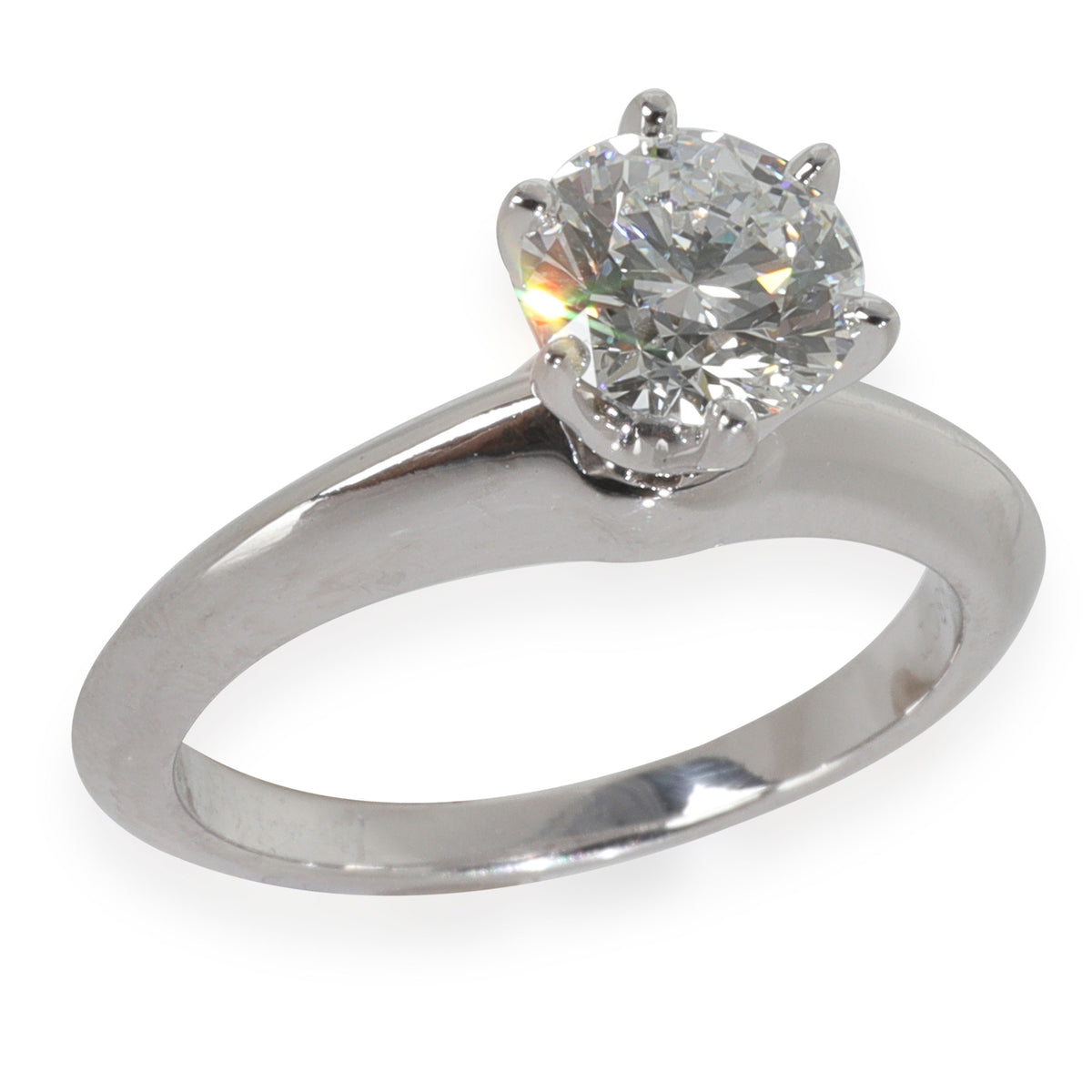 Tiffany & Co. 0.88 ct Round Brilliant Diamond Engagement Ring pv