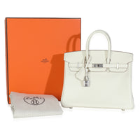 Hermès Mushroom Swift Birkin 25 PHW Handbag ad1