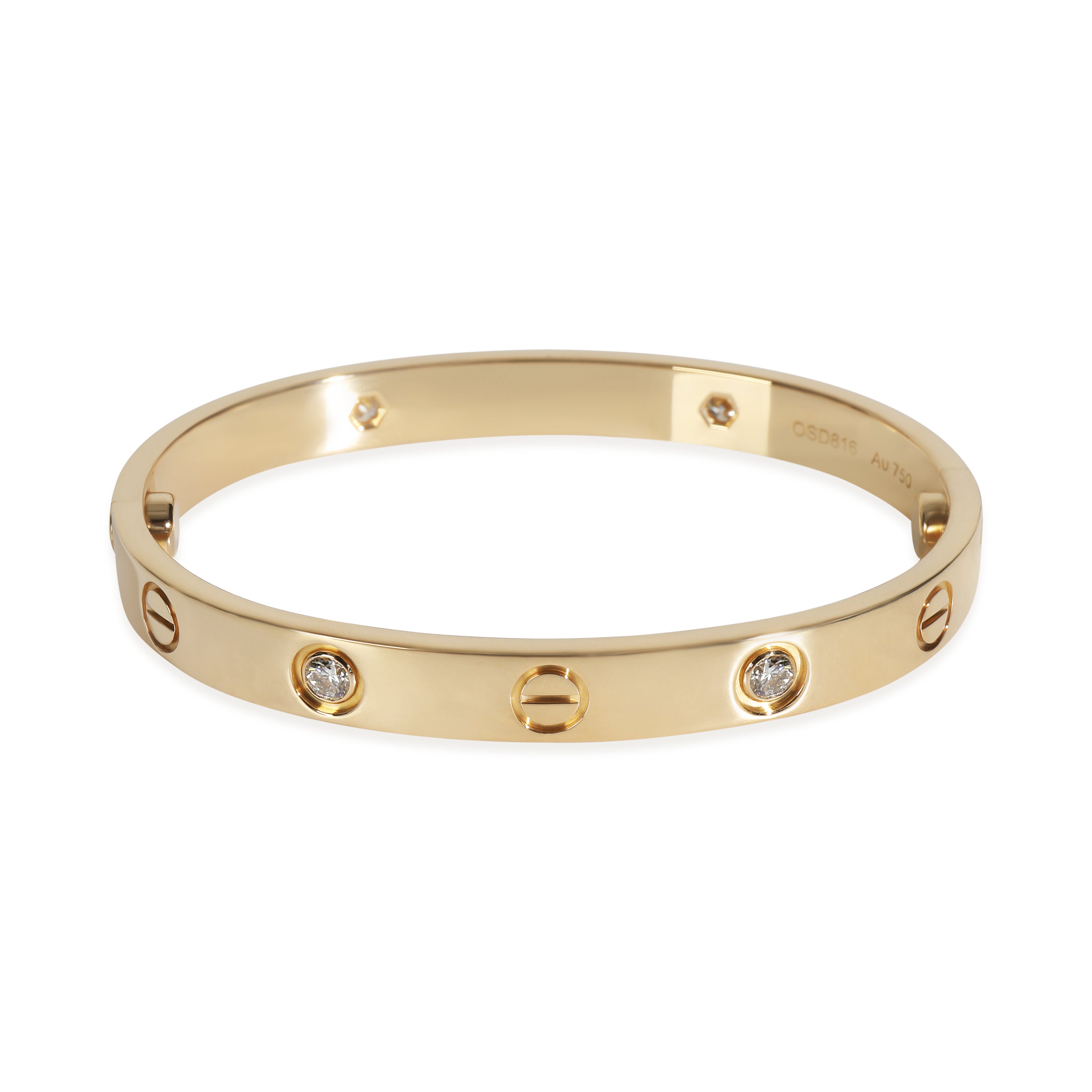 Cartier Yellow Gold Diamond Love Bracelet fv