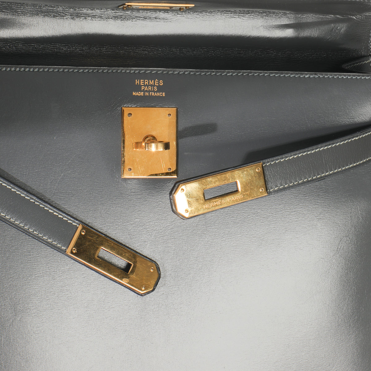 Hermès Ardoise Box Sellier Kelly 32 GHW Handbag ad2