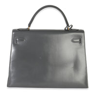 Hermès Ardoise Box Sellier Kelly 32 GHW Handbag bv