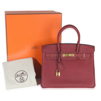 Hermès Rouge Grenat Togo Birkin 30 GHW Handbag av