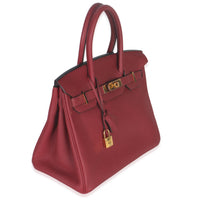 Hermès Rouge Grenat Togo Birkin 30 GHW Handbag pv