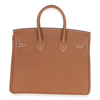 Hermès Gold Togo Birkin 25 PHW Handbag stamp