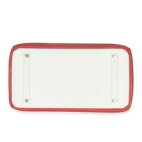 Hermès Sanguine White Clemence Verso Birkin 35 PHW Handbag stamp