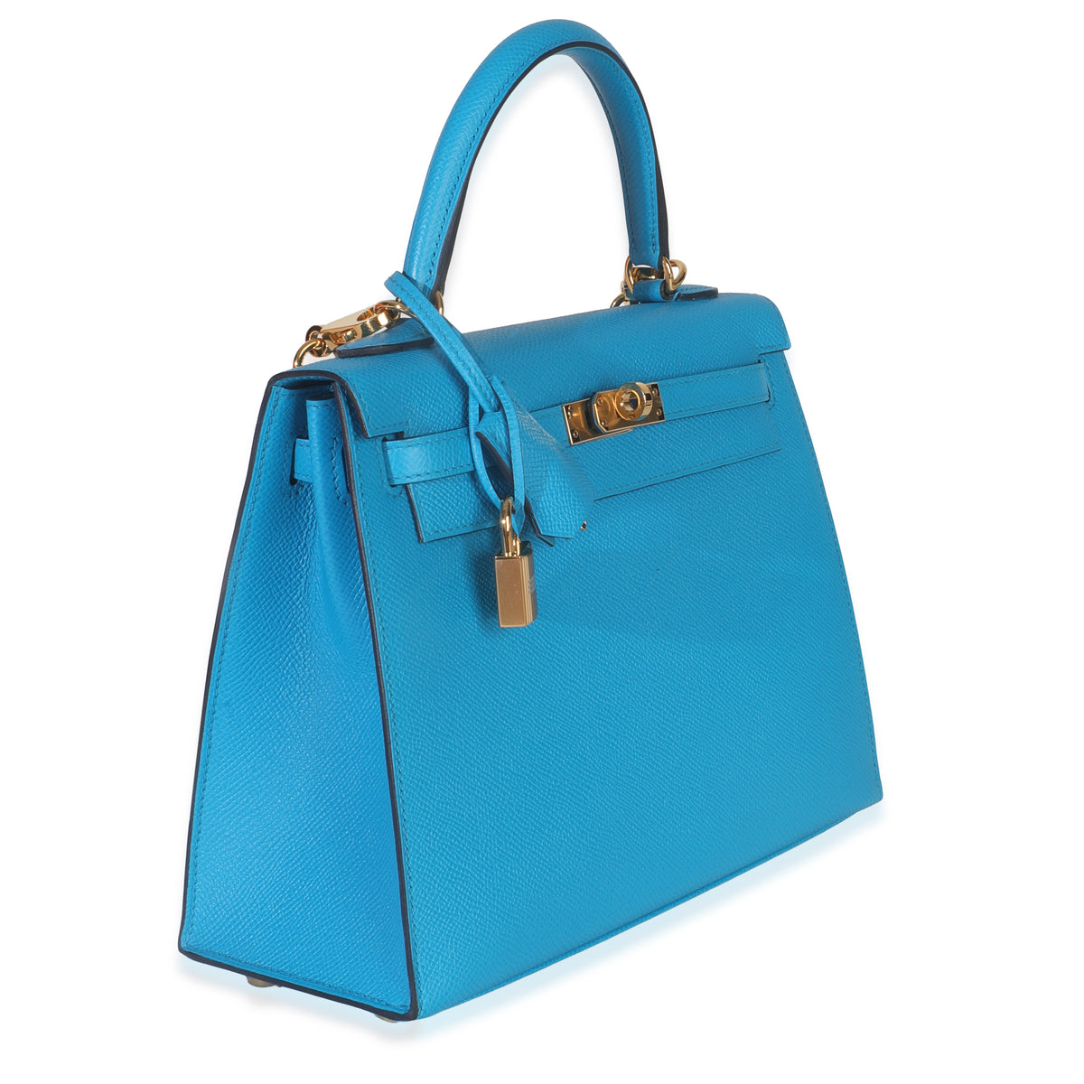 Hermès Blue Frida Epsom Sellier Kelly 25 GHW Handbag pv