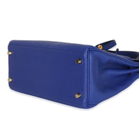 Hermès Bleu Electrique Togo Retourne Kelly 28 GHW Handbag av